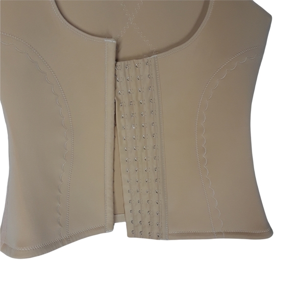 UNIQUE LINGERIE Corset Back Nude Tan Color Body Shaper Tank Top XXL - Picture 4 of 7